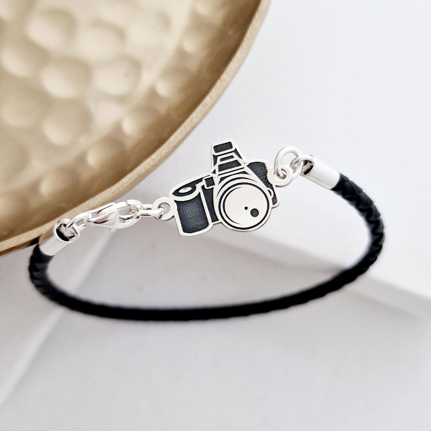 Bratara Aparat foto - Argint 925, piele
