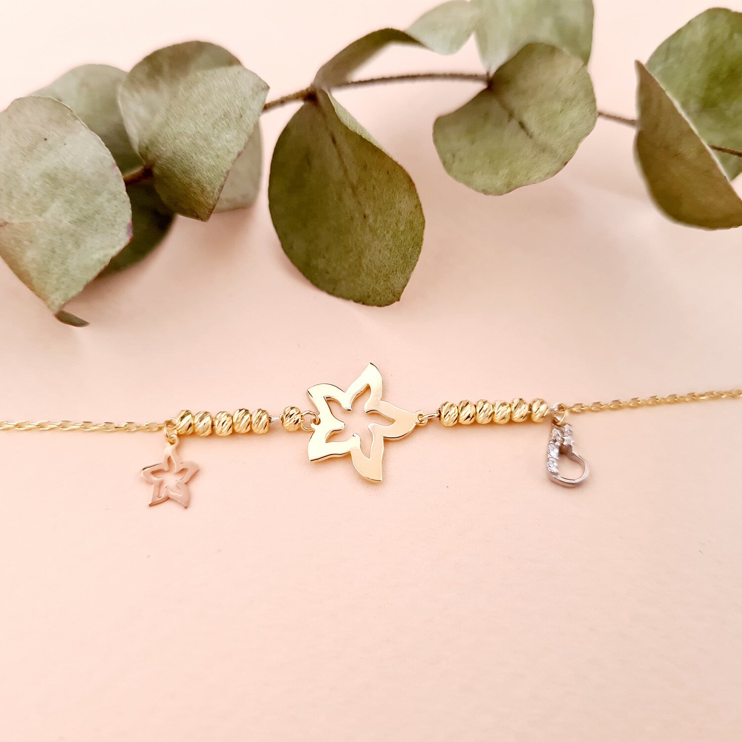 Bratara colectia Fairyland - Glimmer of love - Argint 925 placat cu Aur Galben si Roz 18K