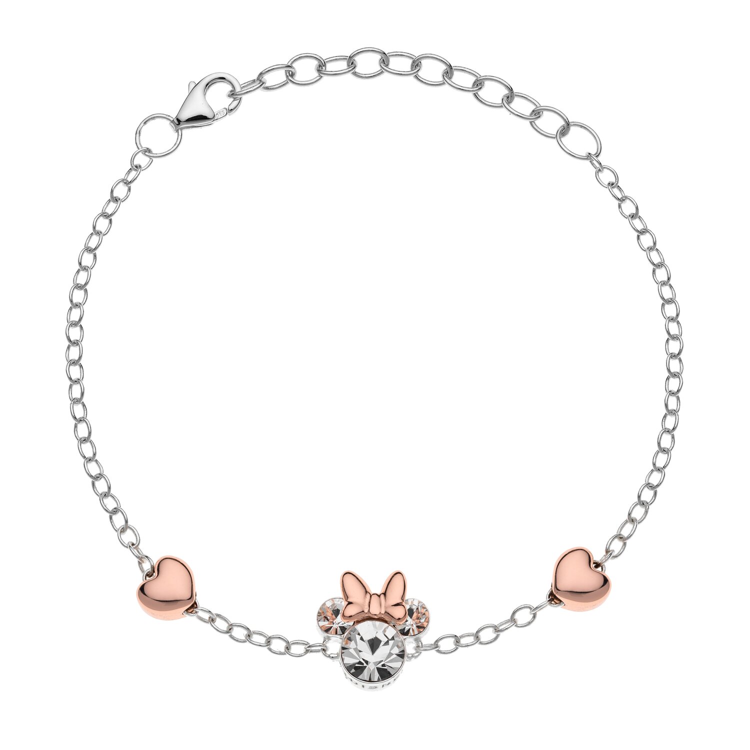 Bratara Disney Minnie Mouse & Rose Hearts - Argint 925