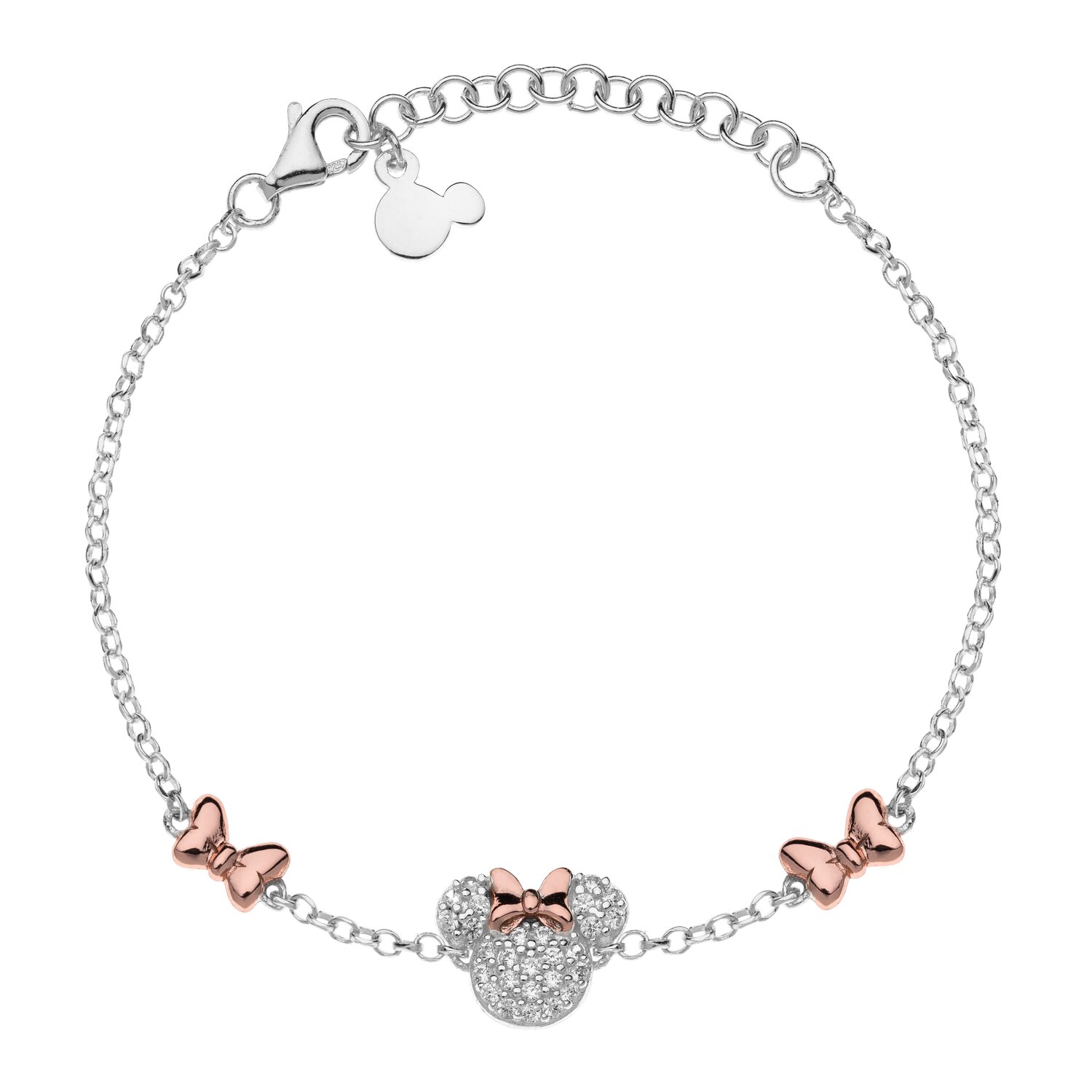Bratara Disney simbol Minnie Mouse si fundite - Argint 925 si Cubic Zirconia