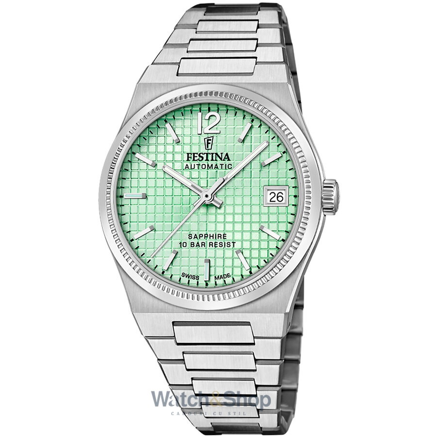 Ceas Festina Festina F20029/3 Ladies Watch Swiss Made Rivé Automatic 35mm 10ATM