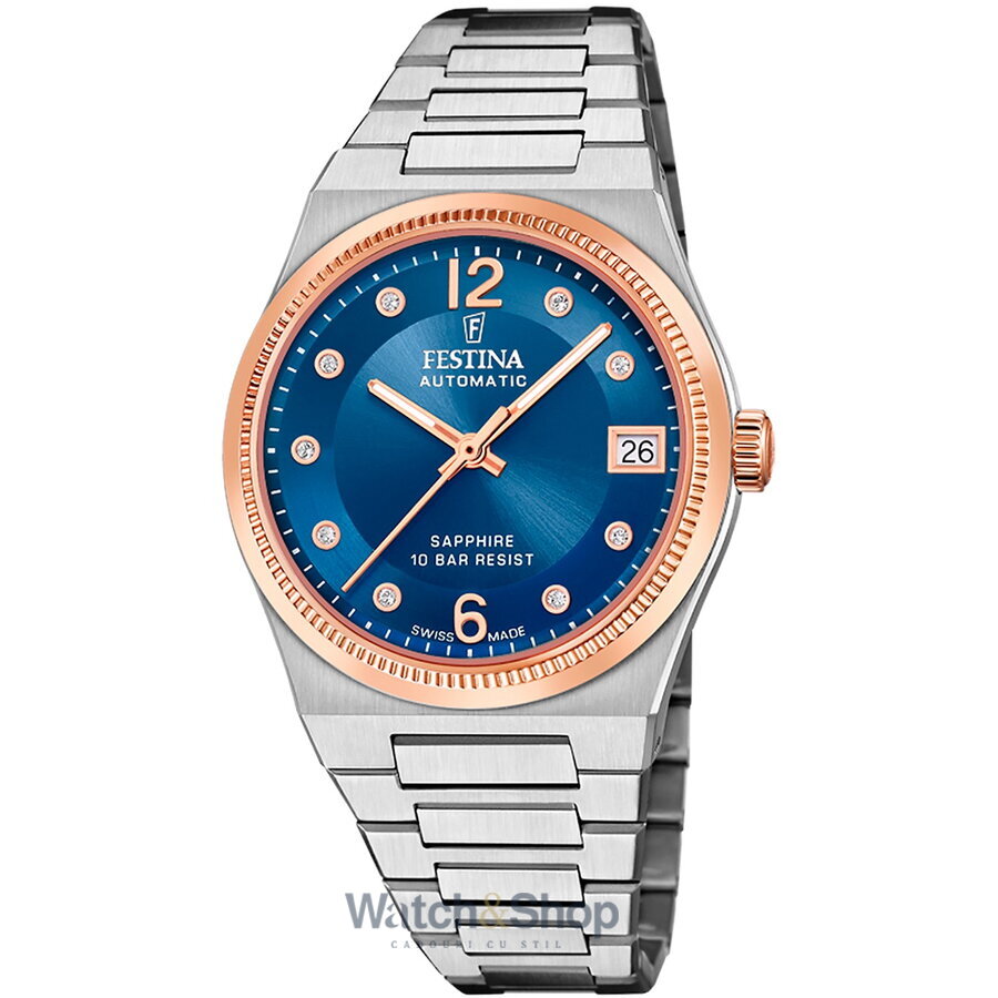 Ceas Festina Festina F20031/2 Ladies Watch Swiss Made Rivé Automatic 35mm 10ATM