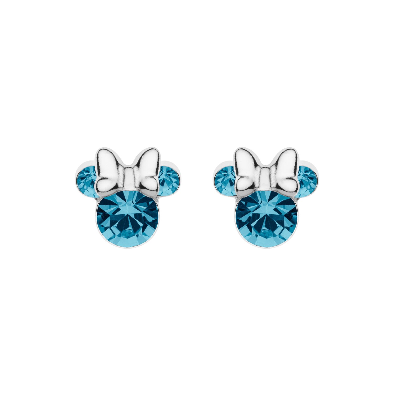 Cercei Disney Birthday Minnie Mouse luna Martie - Argint 925 si Cristal