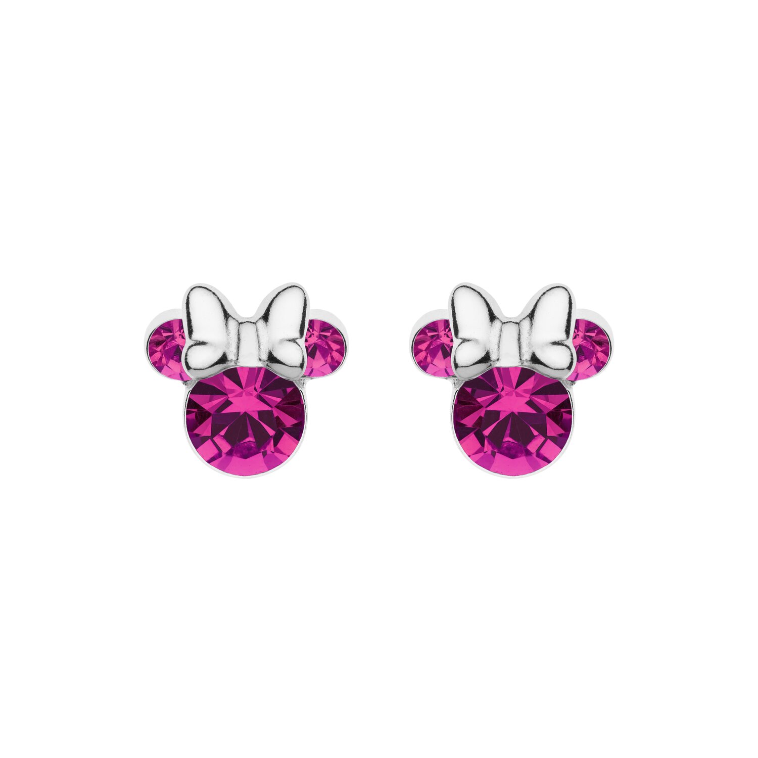 Cercei Disney Birthday Minnie Mouse luna Octombrie - Argint 925 si Cristal
