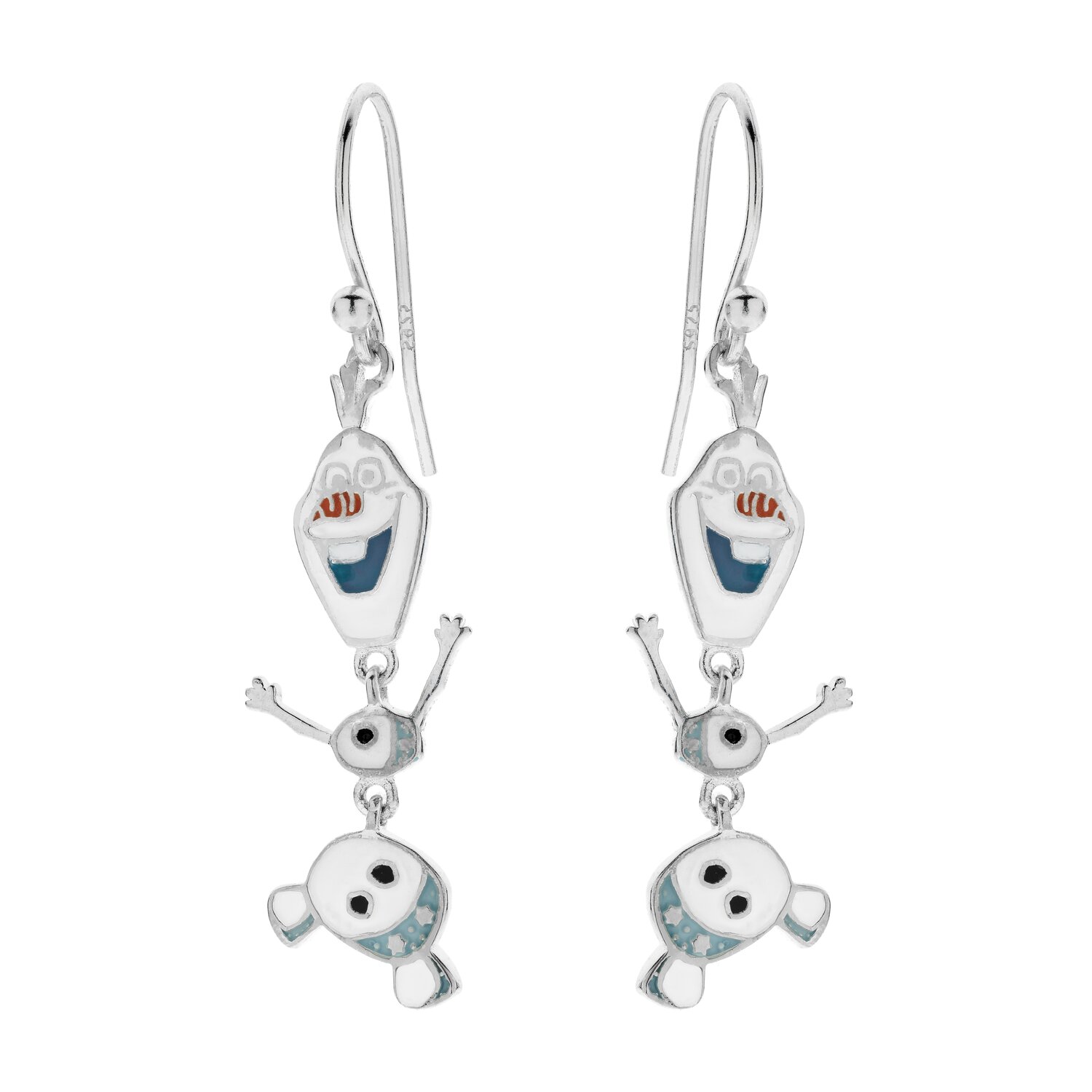 Cercei Disney cu pandantiv Olaf - Argint 925
