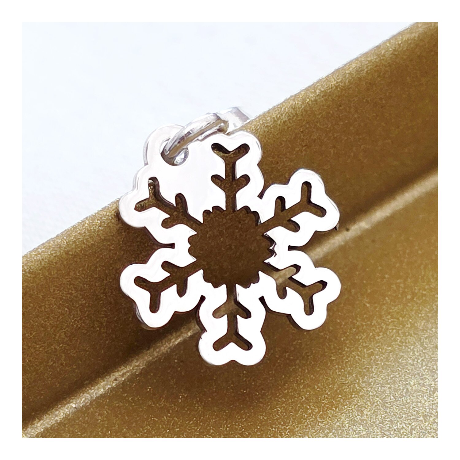 Charm personalizat Craciun - Fulg de nea - Argint 925
