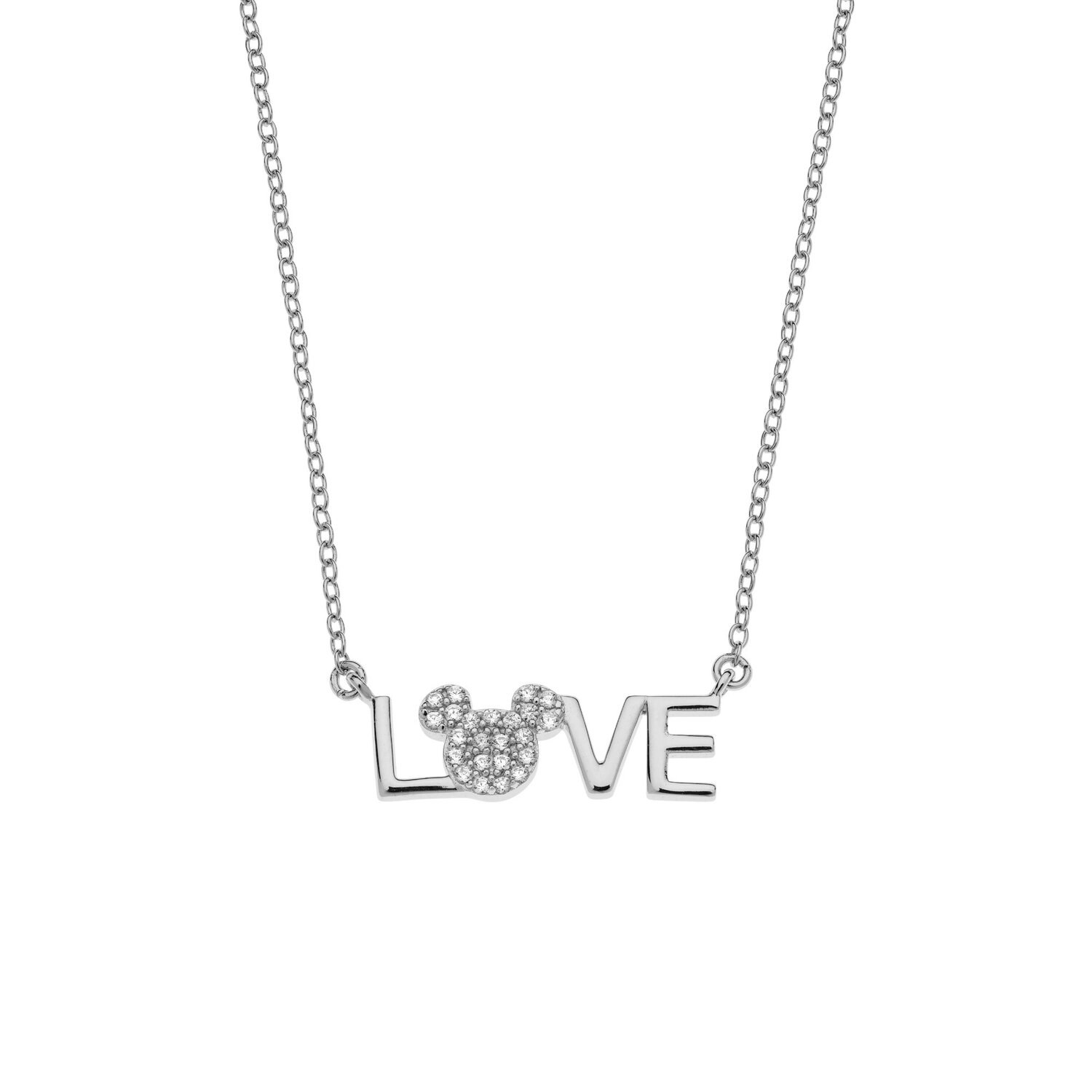 Colier Disney Love & Mickey Mouse - Argint 925 si Cubic Zirconia