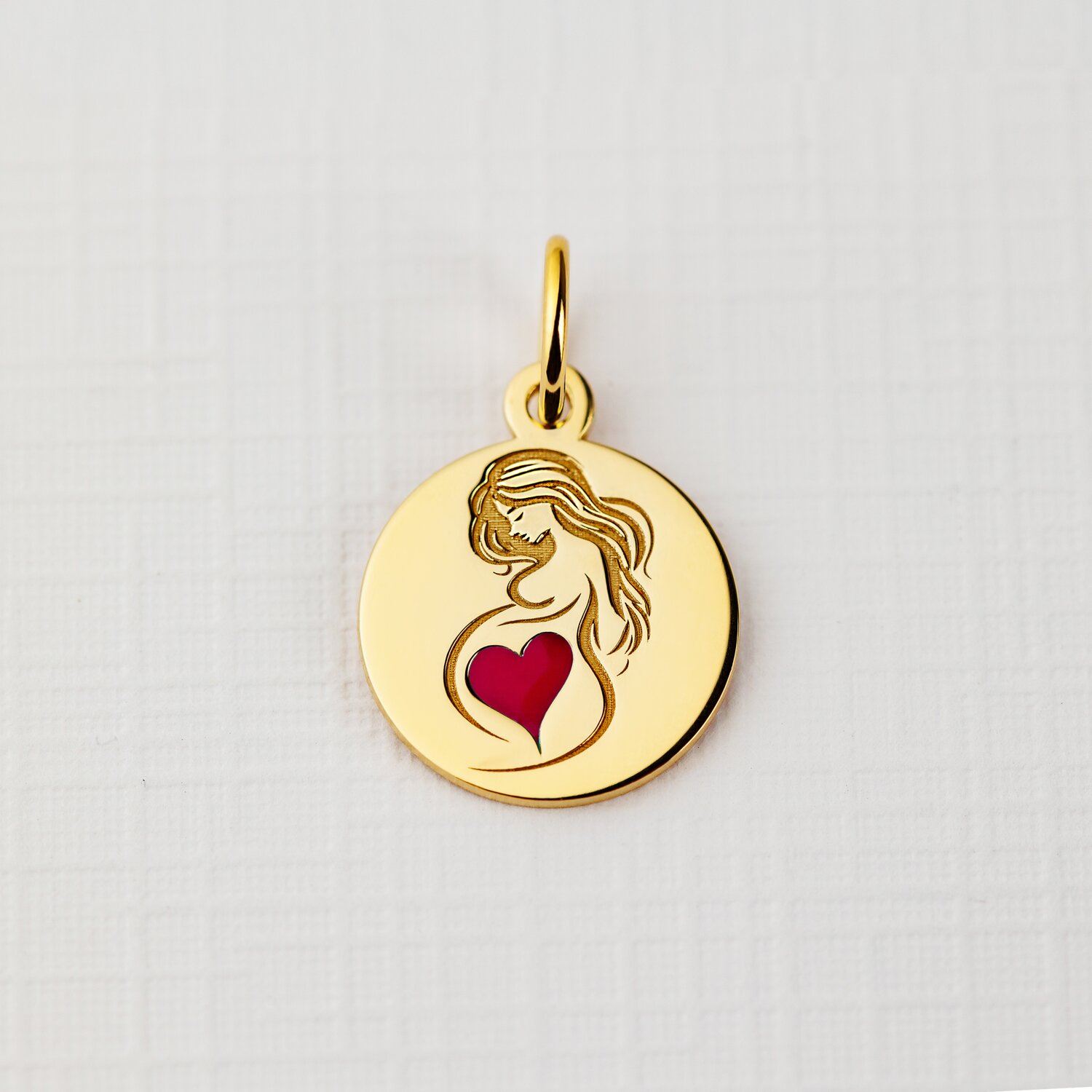 ELM Charm - Girl mama - Argint 925 placat cu Aur Galben 18K