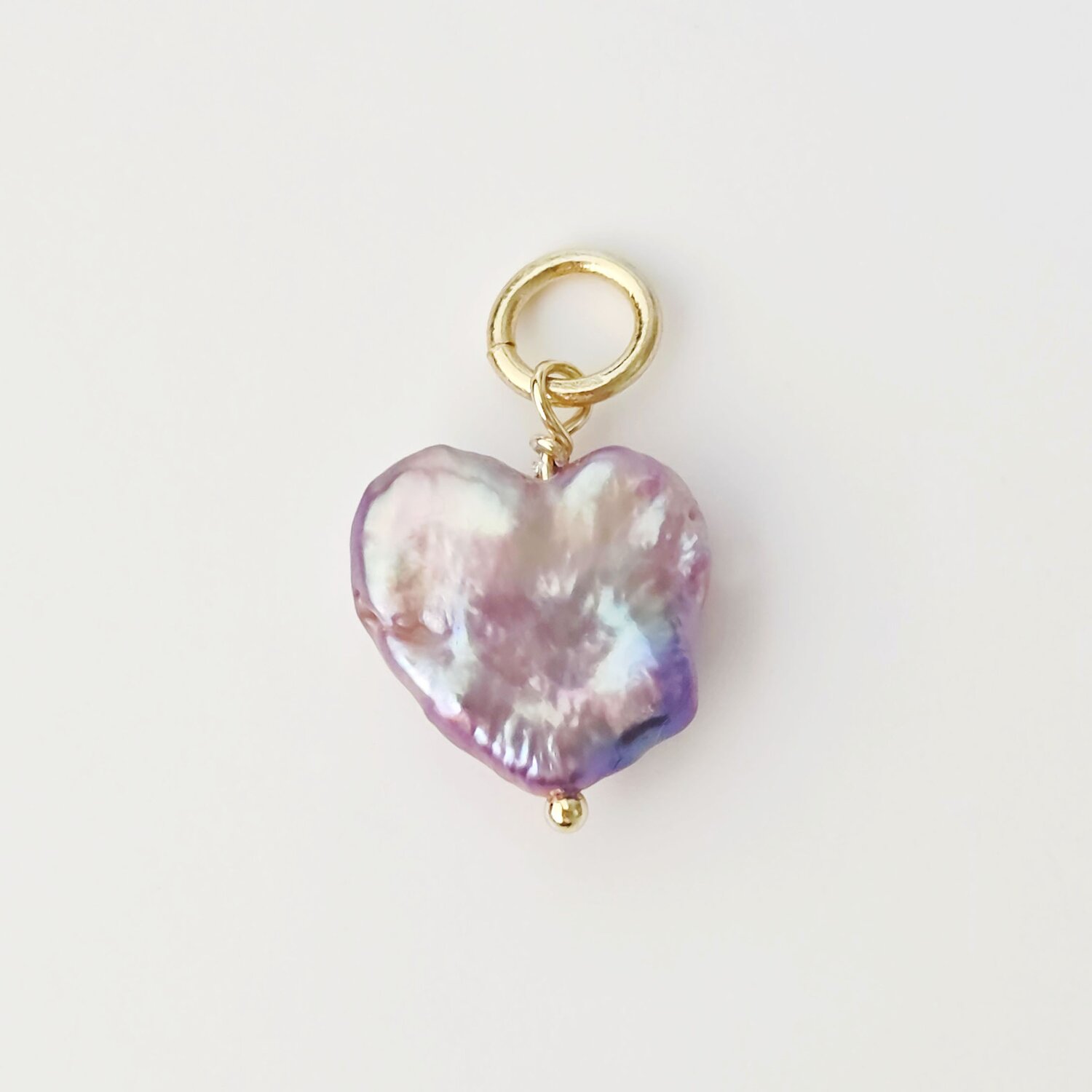 ELM Charm - Perla inima - Argint 925 placat cu Aur Galben 18K