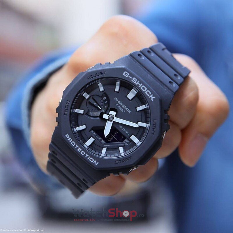 Profilul subțire al ceasului Casio GA-2100-1A