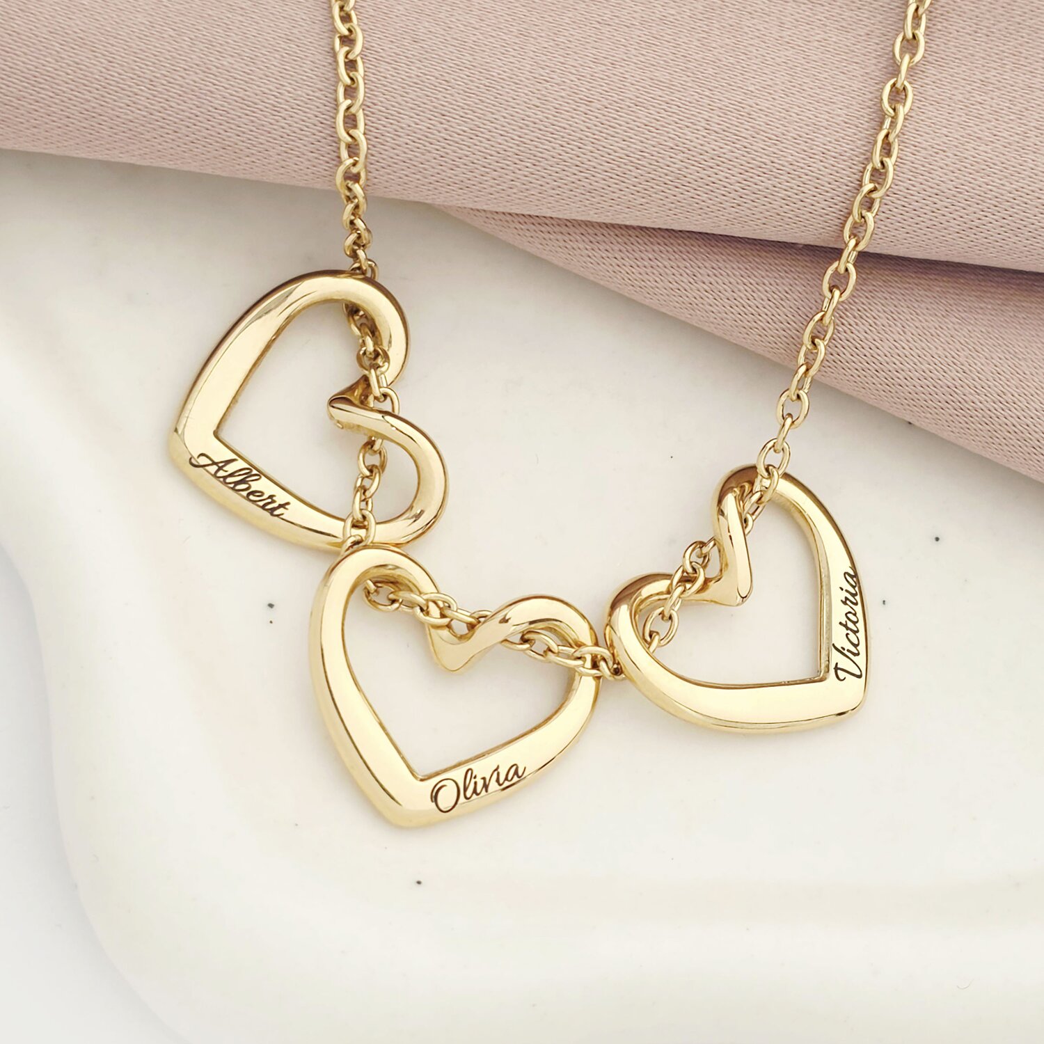 Lantisor Cuore - Inimi personalizate - Otel Inoxidabil 316L