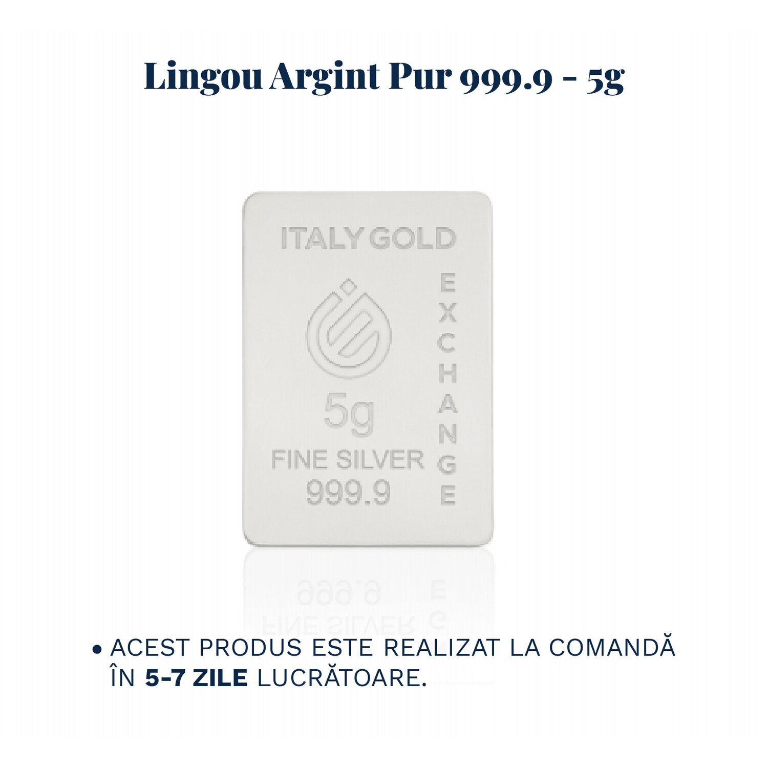 Lingou Argint Pur 999.9 de 5g Personalizat